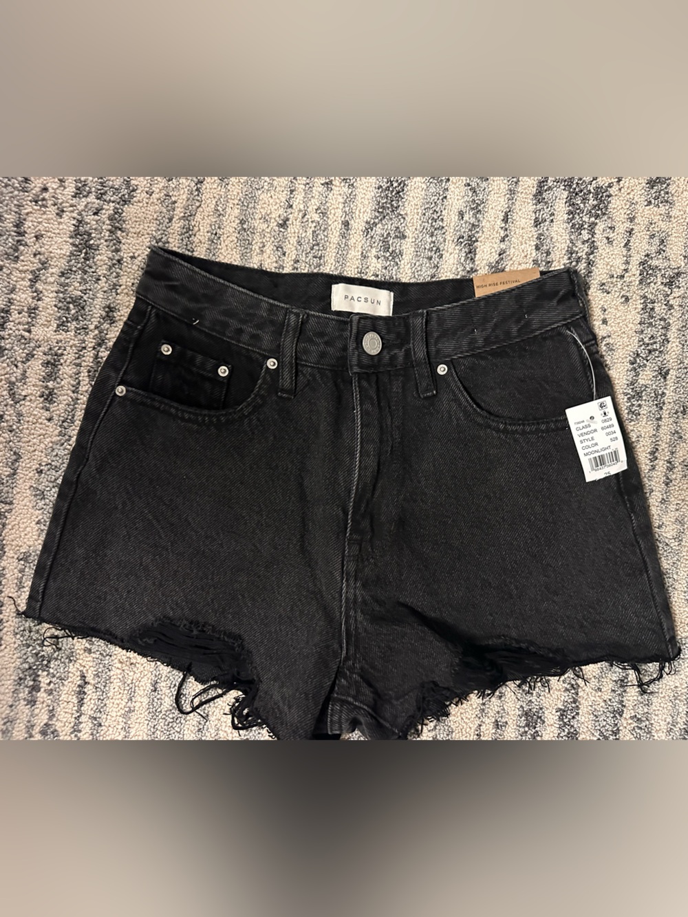 AE high rise Festival Frayed Denim Jean Shorts sz 25 NWT